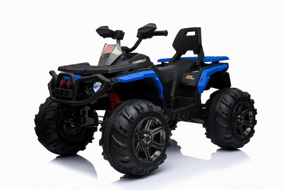 ATV electric cu amortizoare si roti din plastic Maverick 4x4 Blue marca Nichiduta cu comanda online