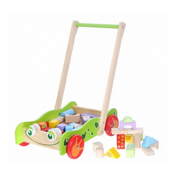 Antemergator din lemn + 40 de cuburi Ecotoys 2110 marca Ecotoys cu comanda online