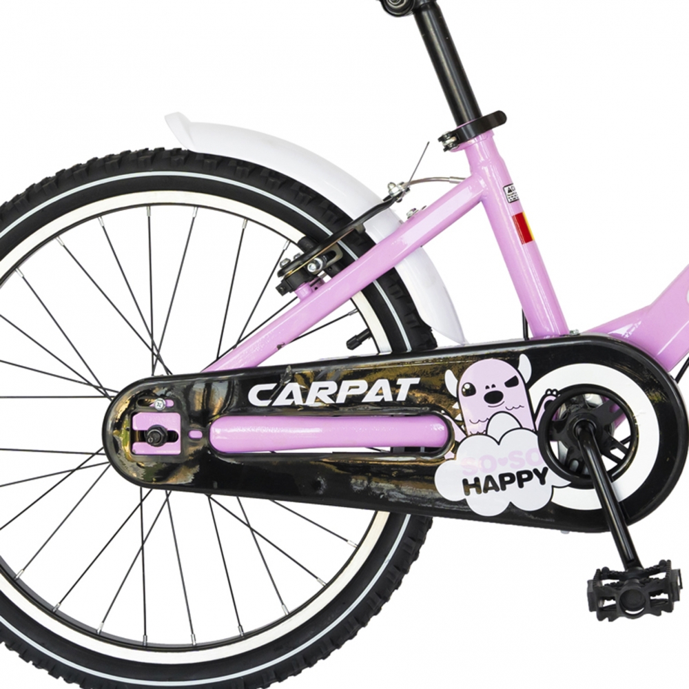 Bicicleta Carpat C2002C 20 V-Brake cu cosulet 7-10 ani roznegru marca CARPAT cu comanda online