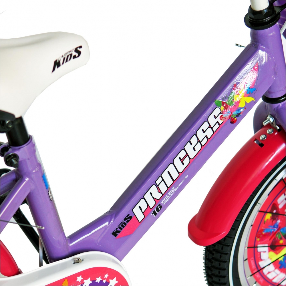 Bicicleta Carpat Princess C1408C 14 V-Brake cu cosulet si roti ajutatoare 3-5 ani movalb marca CARPAT cu comanda online