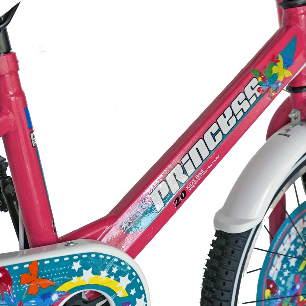 Bicicleta Carpat Princess C2008C 20 V-Brake cu cosulet 7-10 ani fucsiaverde marca CARPAT cu comanda online