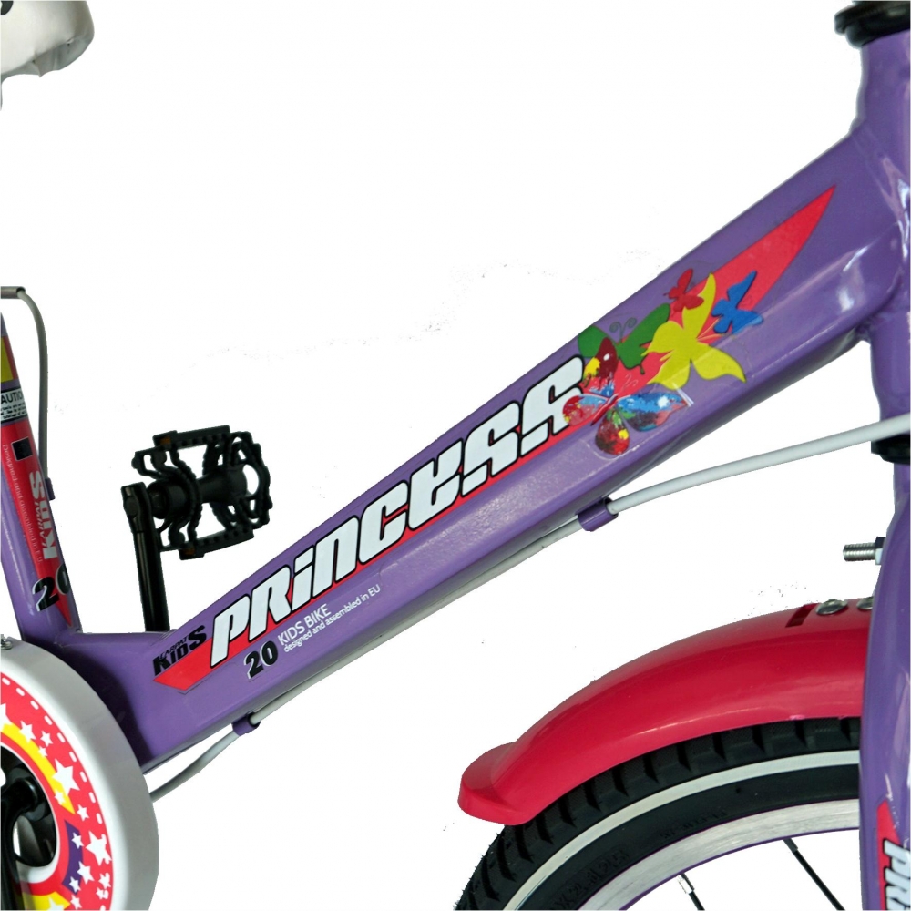 Bicicleta Carpat Princess C2008C 20 V-Brake cu cosulet 7-10 ani violetalb marca CARPAT cu comanda online