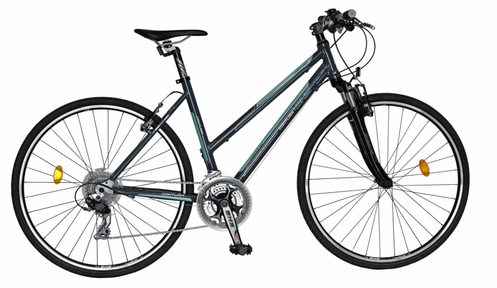 Bicicleta Dhs Contura 2866 M 440mm gri verde 28 inch marca DHS cu comanda online