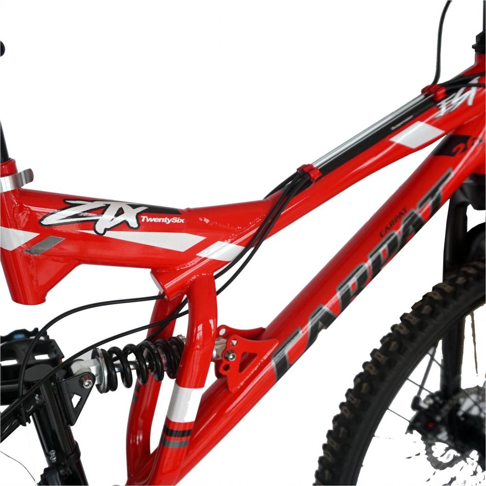 Bicicleta MTB-FS 26 Carpat ZTX C2642A cadru otel rosunegru marca CARPAT cu comanda online