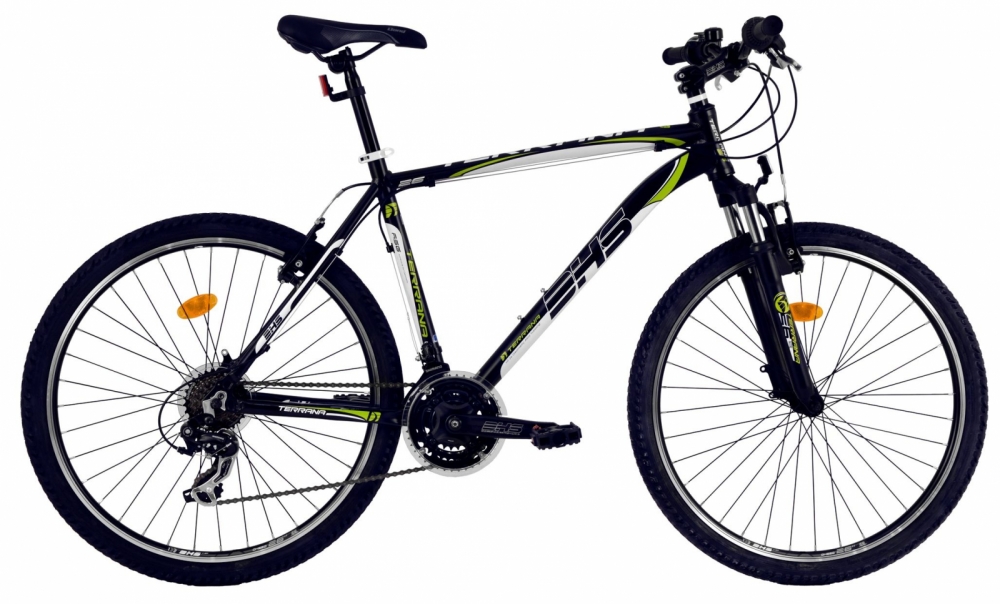 Bicicleta Mtb Dhs Terrana 2623 L negru verde 26 inch marca DHS cu comanda online