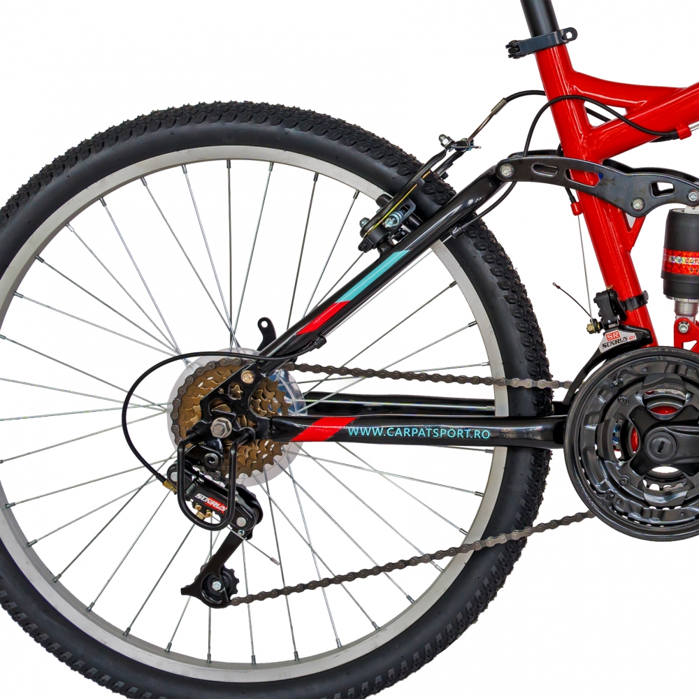 Bicicleta Mtb Velors 2060A roata 20 frana V-Brake 7-10 ani rosunegru marca VELORS cu comanda online