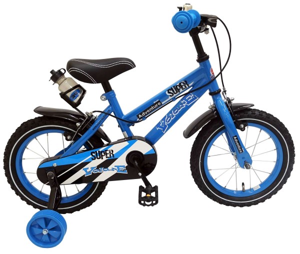 Bicicleta Volare Super Blue pentru baieti 14 inch cu roti ajutatoare marca Volare cu comanda online