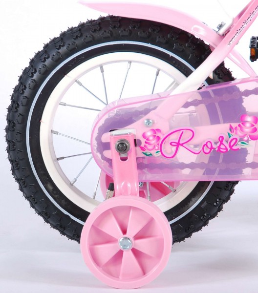 Bicicleta Volare pentru fete 12 inch cu roti ajutatoare Rose marca Volare cu comanda online