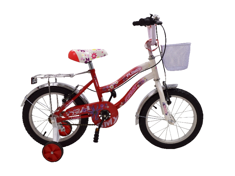 Bicicleta bmx16 rosu cadru fata marca MYKIDS cu comanda online