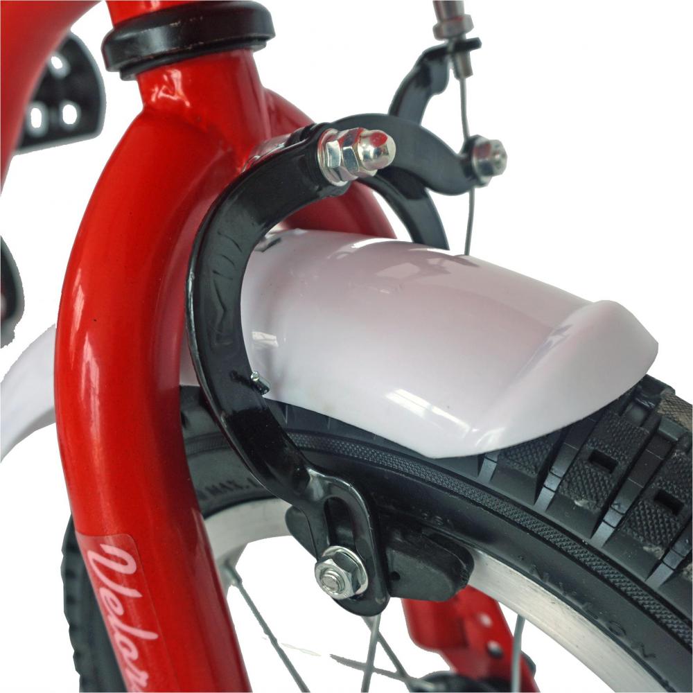 Bicicleta copii 14 Velors V1402A cadru otel rosualb si roti ajutatoare marca VELORS cu comanda online