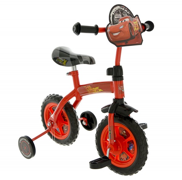 Bicicleta copii Cars 10 inch 2 in 1 cu si fara pedale marca MVS cu comanda online