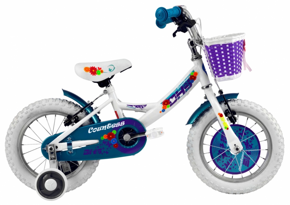 Bicicleta copii Dhs Countess 1404 alb albastru 14 inch marca DHS cu comanda online