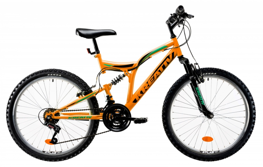 Bicicleta copii Kreativ 2441 portocaliu 24 inch marca Kreativ cu comanda online