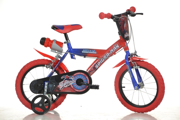 Bicicleta copii Spider-Man diametru 14 inch marca DINO BIKES cu comanda online