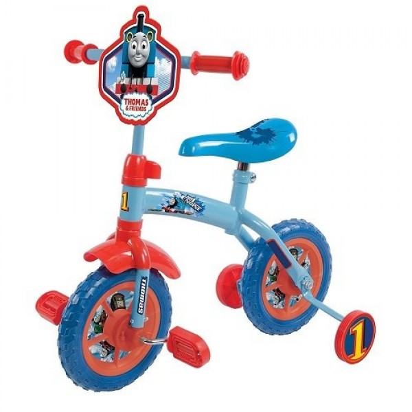 Bicicleta copii Thomas and Friends 10 inch 2 in 1 cu si fara pedale marca MVS cu comanda online