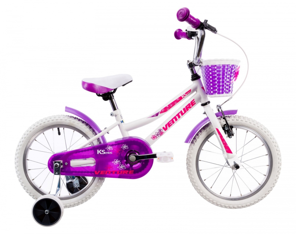 Bicicleta copii Venture 1618 alb 16 inch marca Venture cu comanda online