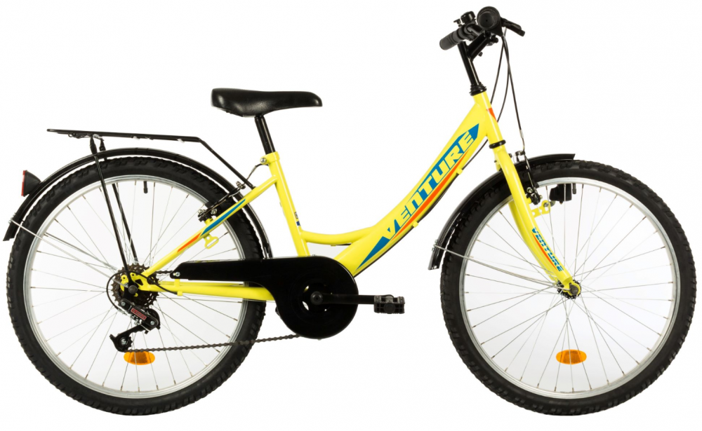 Bicicleta copii Venture 2418 galben 24 inch marca Venture cu comanda online