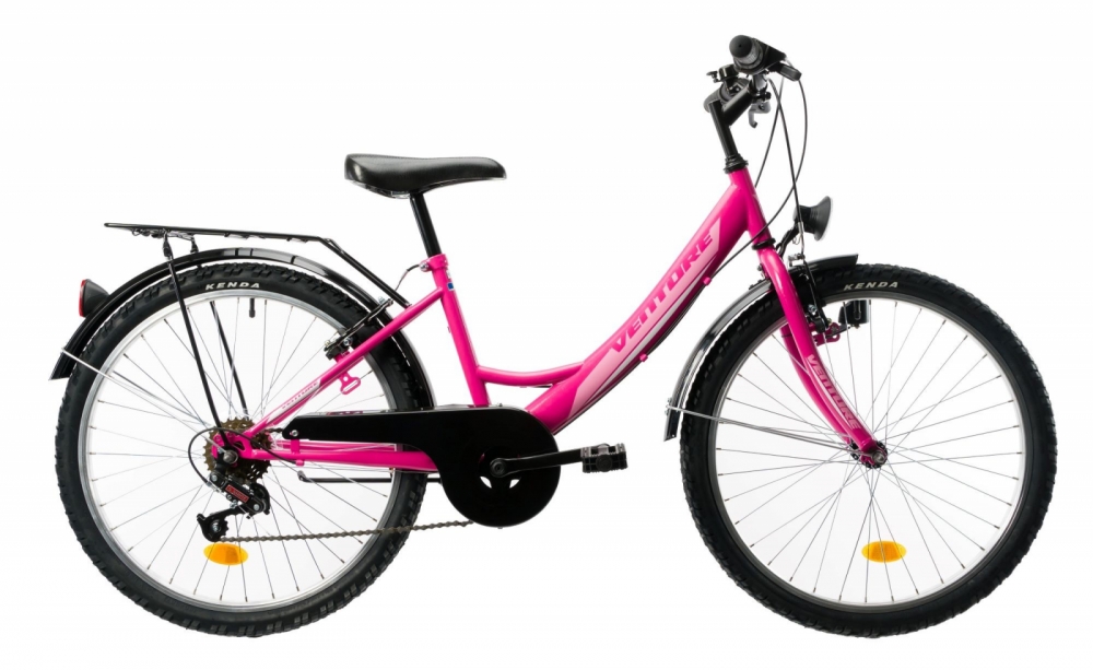 Bicicleta copii Venture 2418 roz 24 inch marca Venture cu comanda online