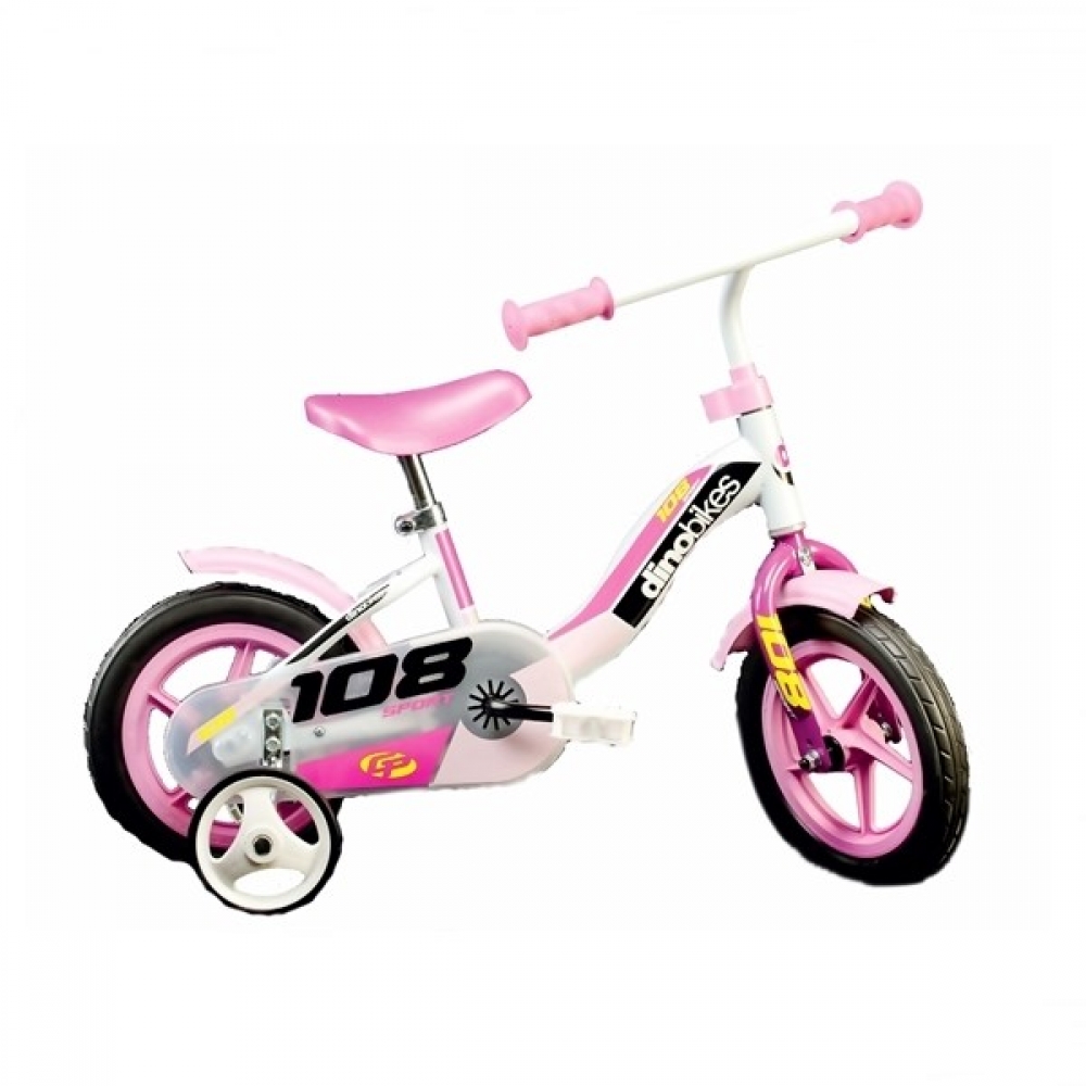 Bicicleta copii cu maner pentru parinti Dino Bikes roz marca DINO BIKES cu comanda online