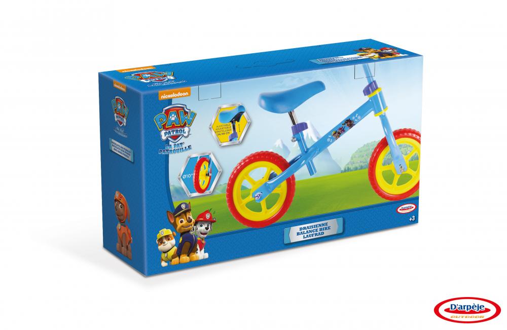 Bicicleta de echilibru din metal Paw Patrol marca DArpeje cu comanda online