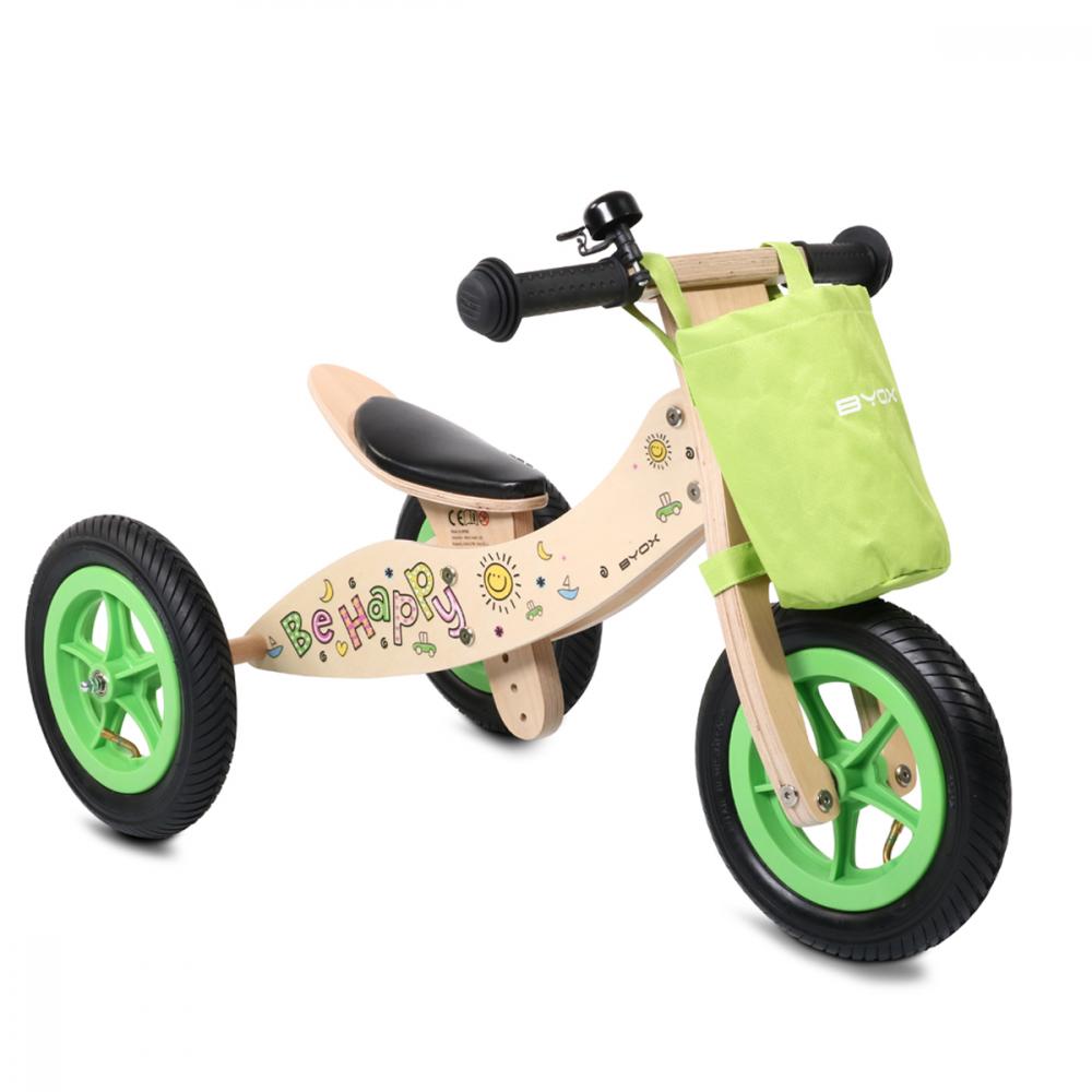 Bicicleta din lemn 2 in 1 Be Happy marca Byox cu comanda online