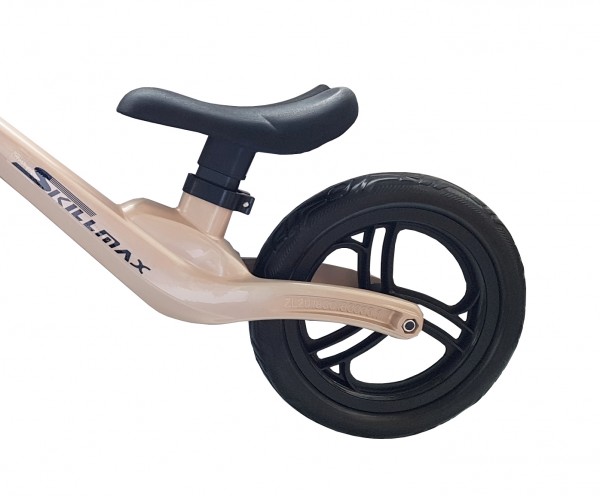 Bicicleta fara pedale 12 inch aurie inaltime reglabila si roti Eva marca SKILLMAX cu comanda online