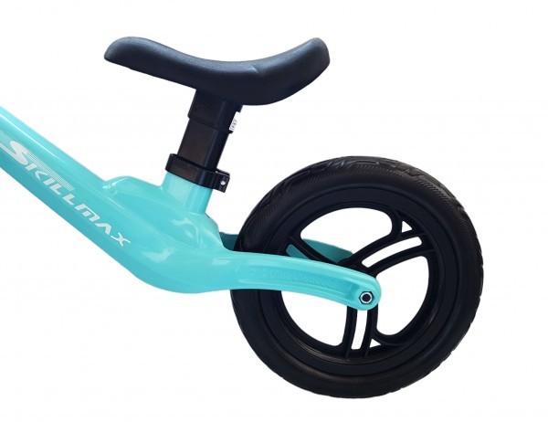 Bicicleta fara pedale 12 inch bleu inaltime reglabila si roti Eva marca SKILLMAX cu comanda online