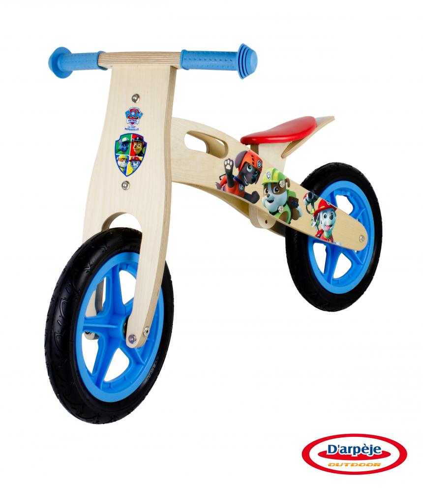 Bicicleta fara pedale din lemn Paw Patrol marca DArpeje cu comanda online