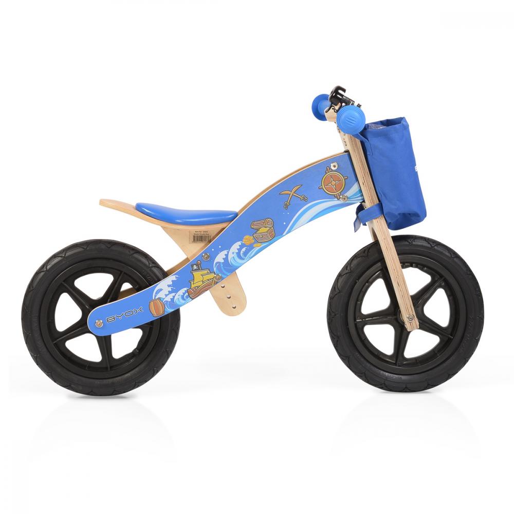 Bicicleta fara pedale din lemn Woody Blue marca Byox cu comanda online