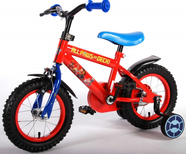 Bicicleta pentru baieti 12 inch cu roti ajutatoare Paw Patrol marca Volare cu comanda online