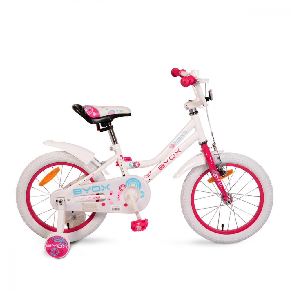 Bicicleta pentru fetite Byox Princess White 16 inch marca Byox cu comanda online