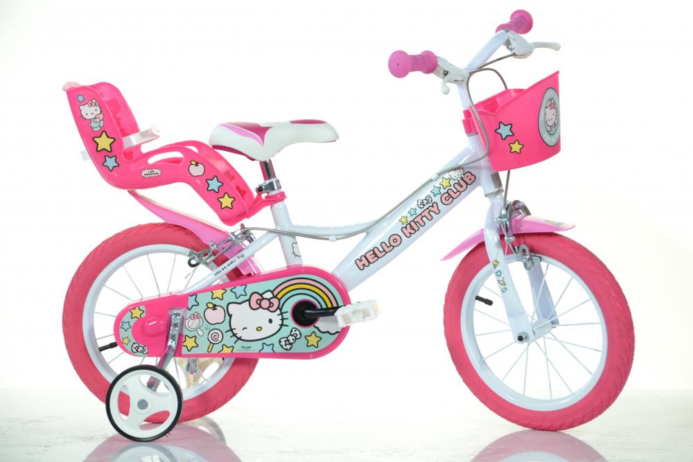 Bicicleta pentru fetite Hello Kitty 14 inch marca DINO BIKES cu comanda online