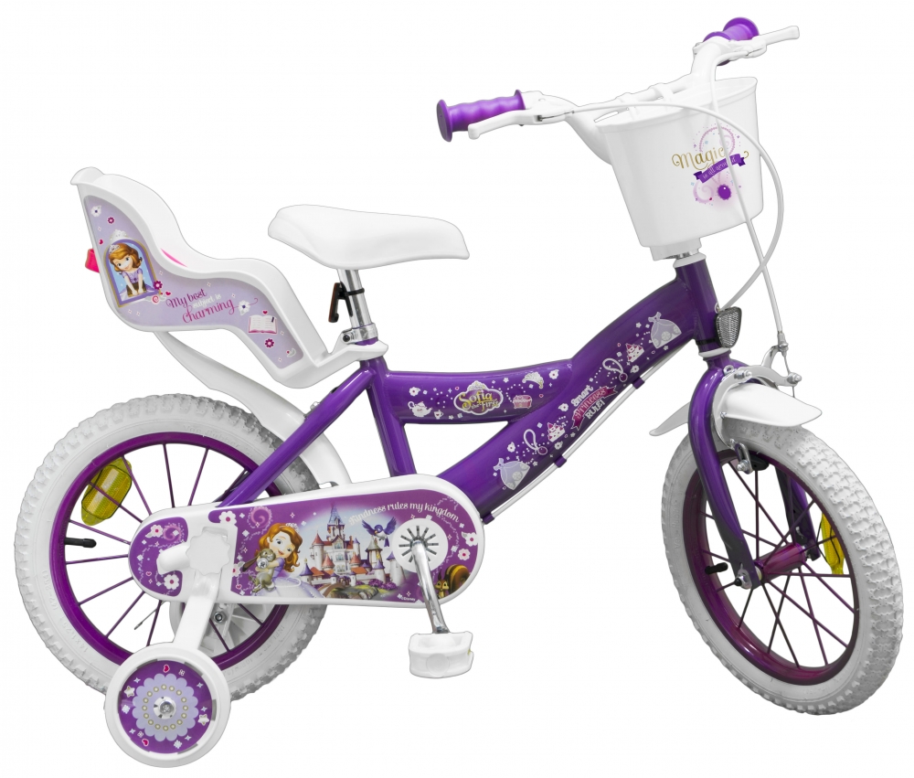 Bicicleta pentru fetite Sofia the First 14 inch marca TOIMSA cu comanda online