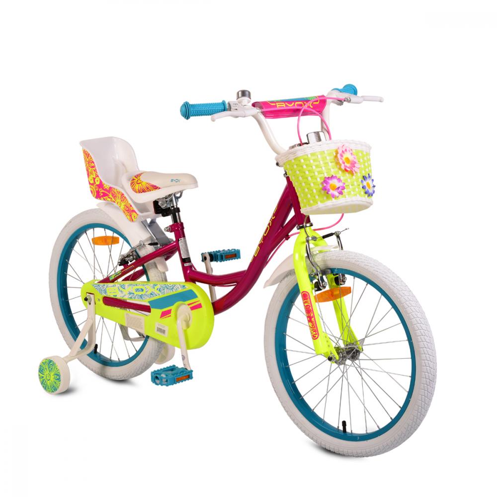 Bicicleta pentru fetite cu roti ajutatoare Byox Fashion Girl Pink 20 inch marca Byox cu comanda online