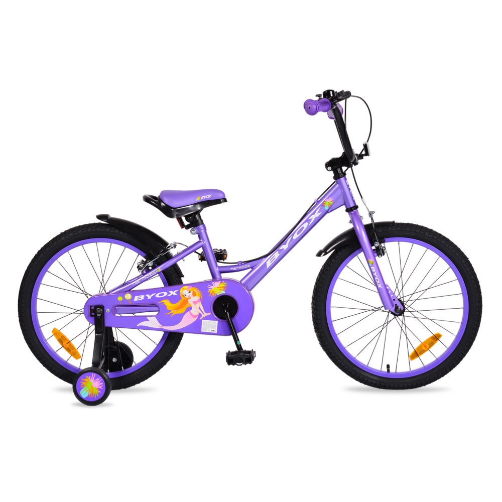 Bicicleta pentru fetite cu roti ajutatoare Byox Mermaid 20 inch marca Byox cu comanda online