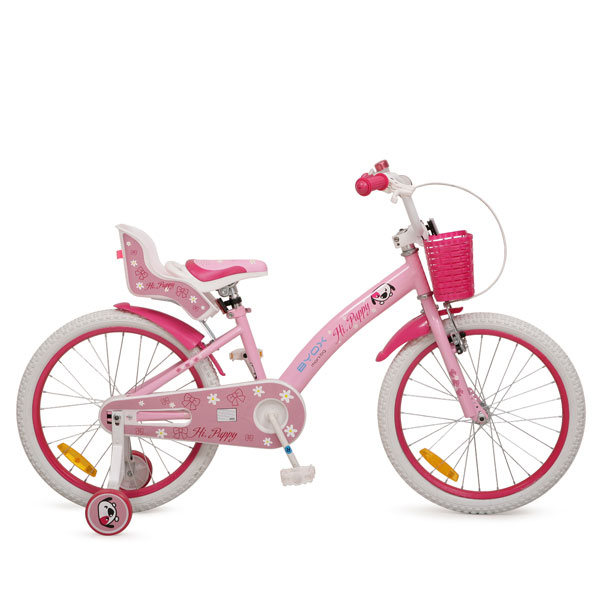 Bicicleta pentru fetite cu roti ajutatoare Byox Puppy 20 inch marca Byox cu comanda online