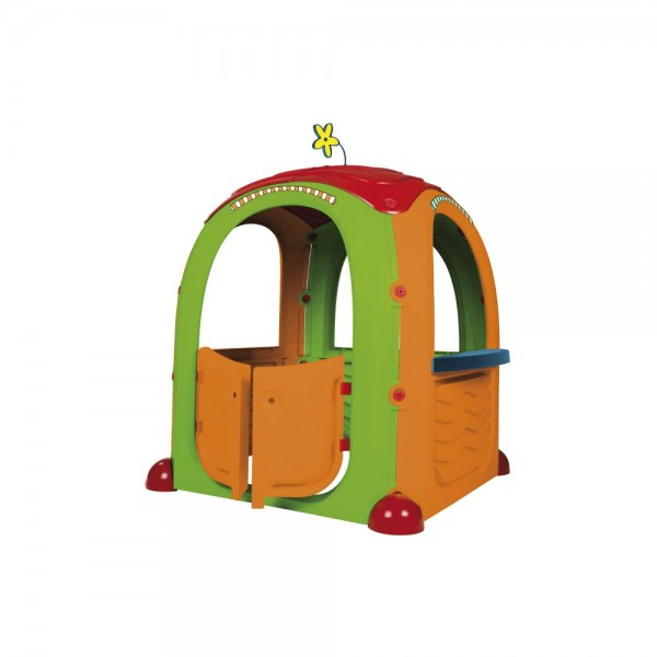 Casuta de joaca pentru copii Paradiso Cocoon Playhouse din plastic cu 3 autocolante supermarket bucatarie si atelier marca Paradiso Toys cu comanda online