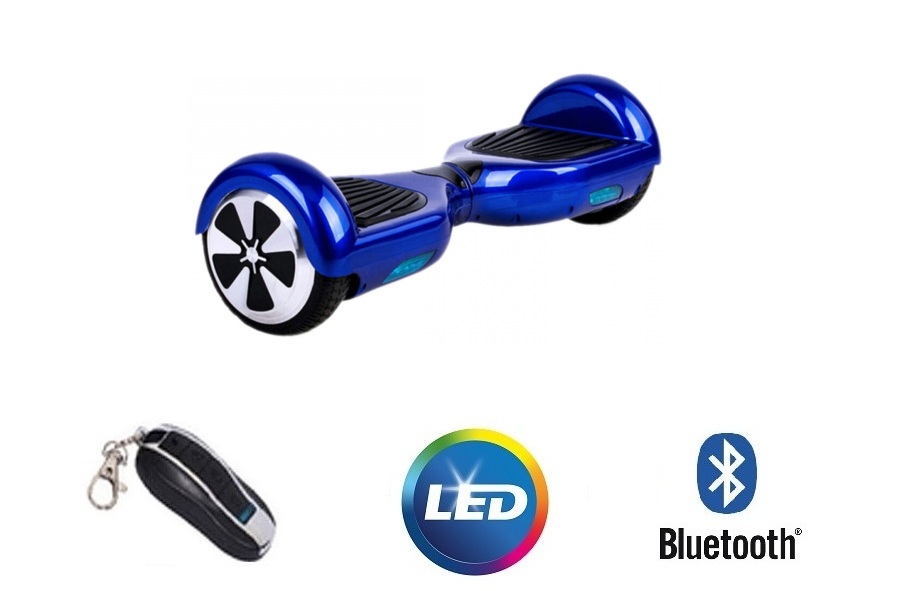 Hoveboard electric Lunar SDB 6.5 Blue Bluetooth si Telecomanda marca KikkaBoo cu comanda online