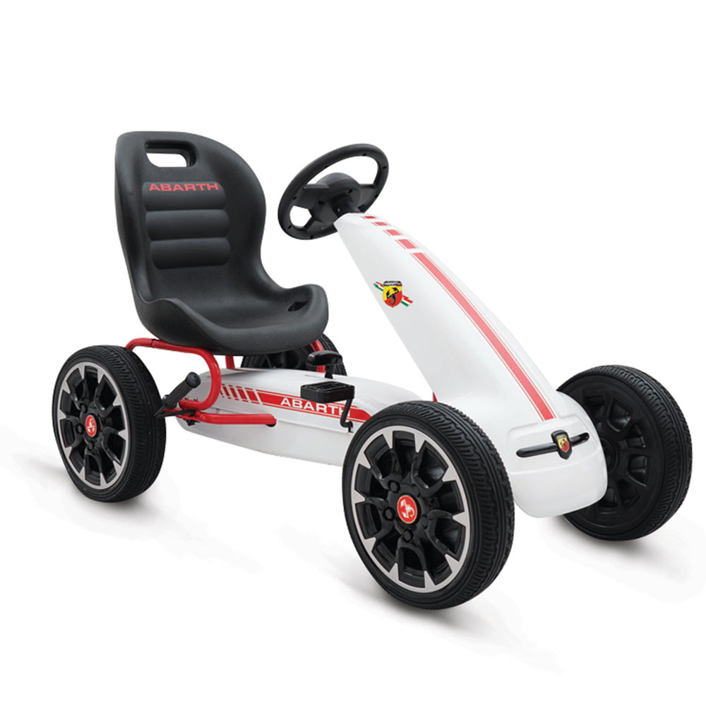 Kart cu pedale Abarth 500 Assetto White marca Fiat Chrysler Automobiles cu comanda online