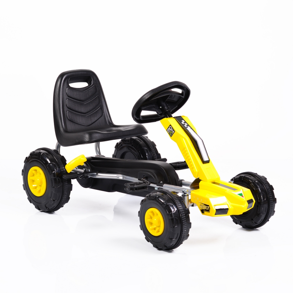 Kart cu pedale pentru copii Bolt Yellow marca MONI cu comanda online