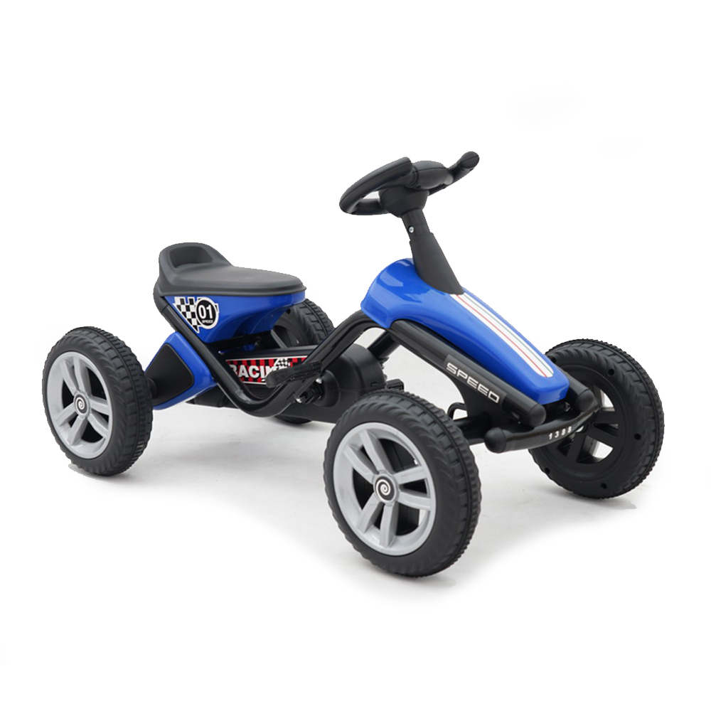 Kart cu pedale si roti din plastic Go kart Dakar Blue marca Byox cu comanda online