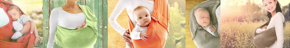 Marsupiu Sling Cotton Sun orange Wallaboo marca Wallaboo cu comanda online