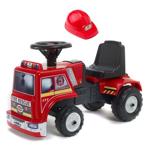 Masina de Pompieri fara Pedale Baby Fire Rescue cu Casca de Protectie marca FALK cu comanda online