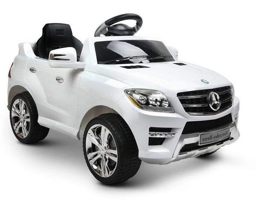 Masinuta electrica 12V Mercedes Benz ML 350 cu scaun de piele White marca MERCEDES-BENZ cu comanda online