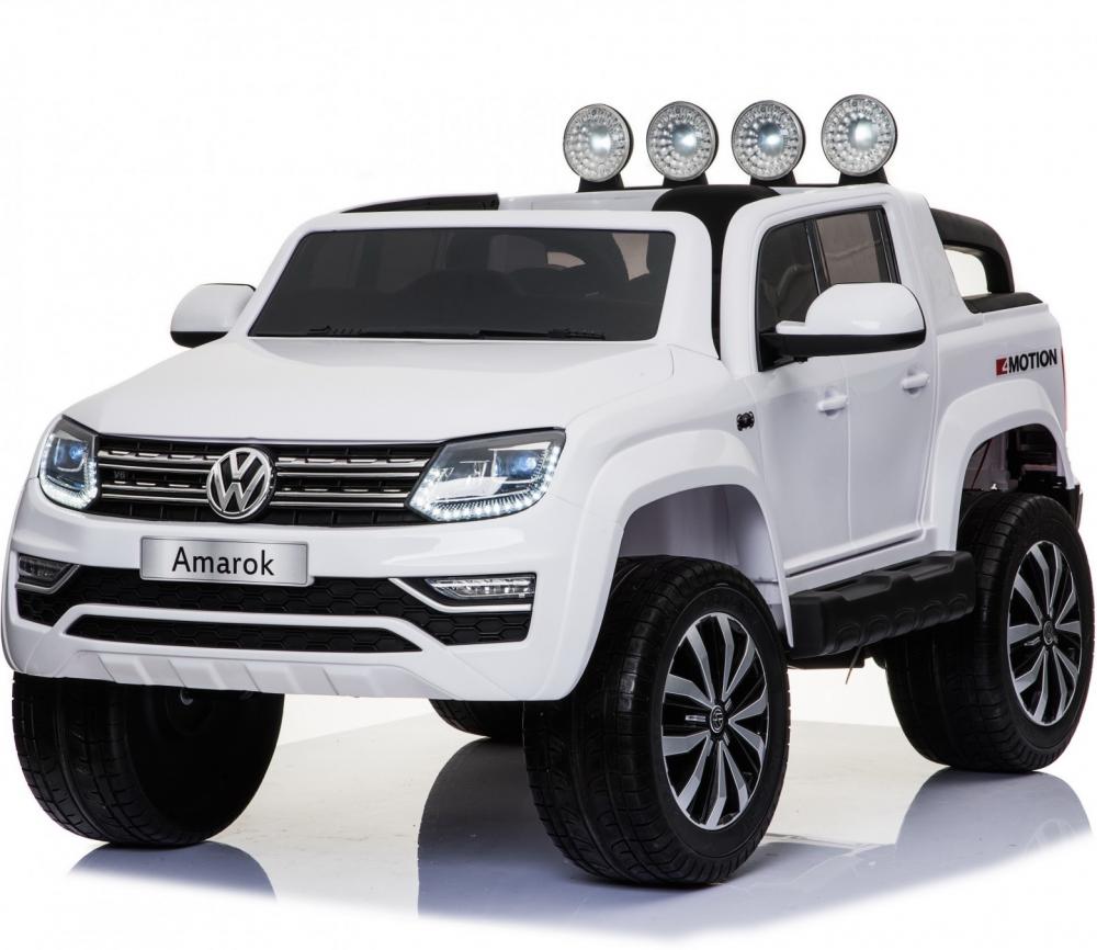 Masinuta electrica 4x4 cu roti eva si telecomanda 2.4 G VW Amarok Alb marca Volkswagen cu comanda online