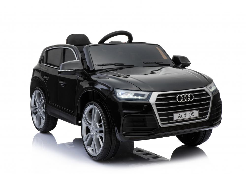 Masinuta electrica Audi Q5 cu scaun de piele si roti cauciuc Black marca Audi cu comanda online