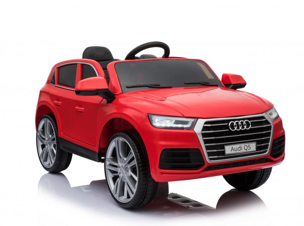 Masinuta electrica Audi Q5 cu scaun de piele si roti cauciuc Red marca Audi cu comanda online