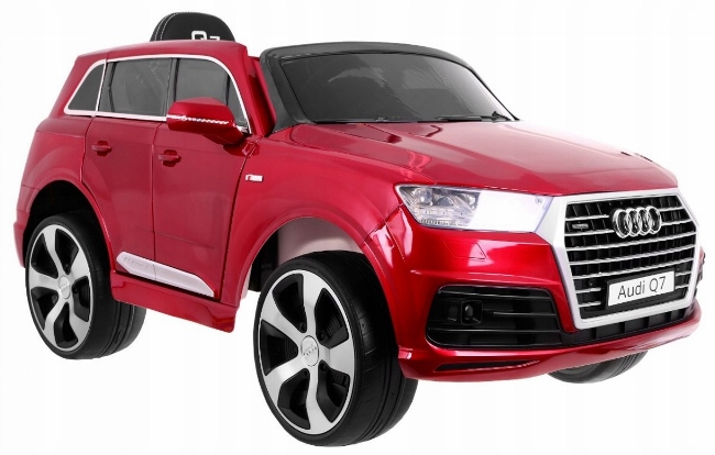 Masinuta electrica Audi Q7 cu scaun de piele si roti din cauciuc Red marca Audi cu comanda online