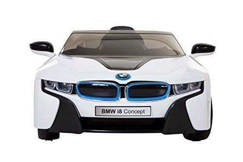 Masinuta electrica BMW I8 Alb cu telecomanda marca BMW cu comanda online