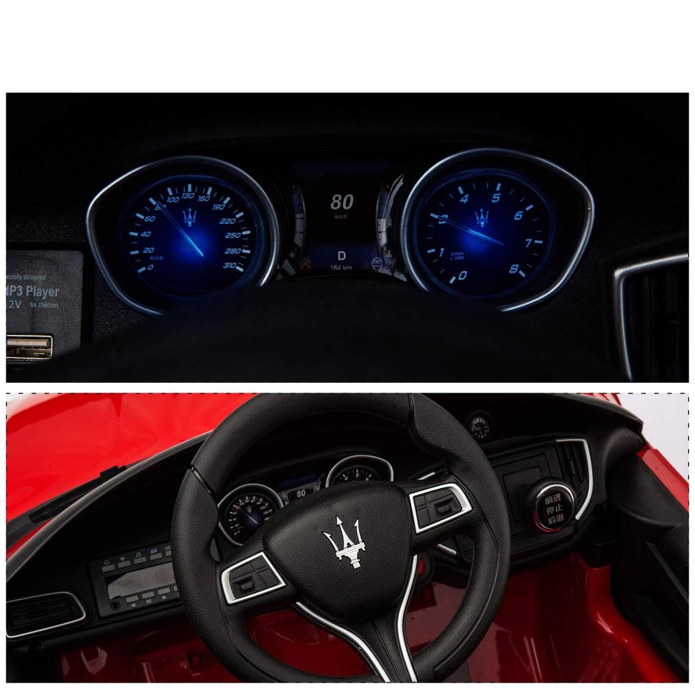 Masinuta electrica Maserati Ghibli cu roti din cauciuc Red marca Maserati cu comanda online